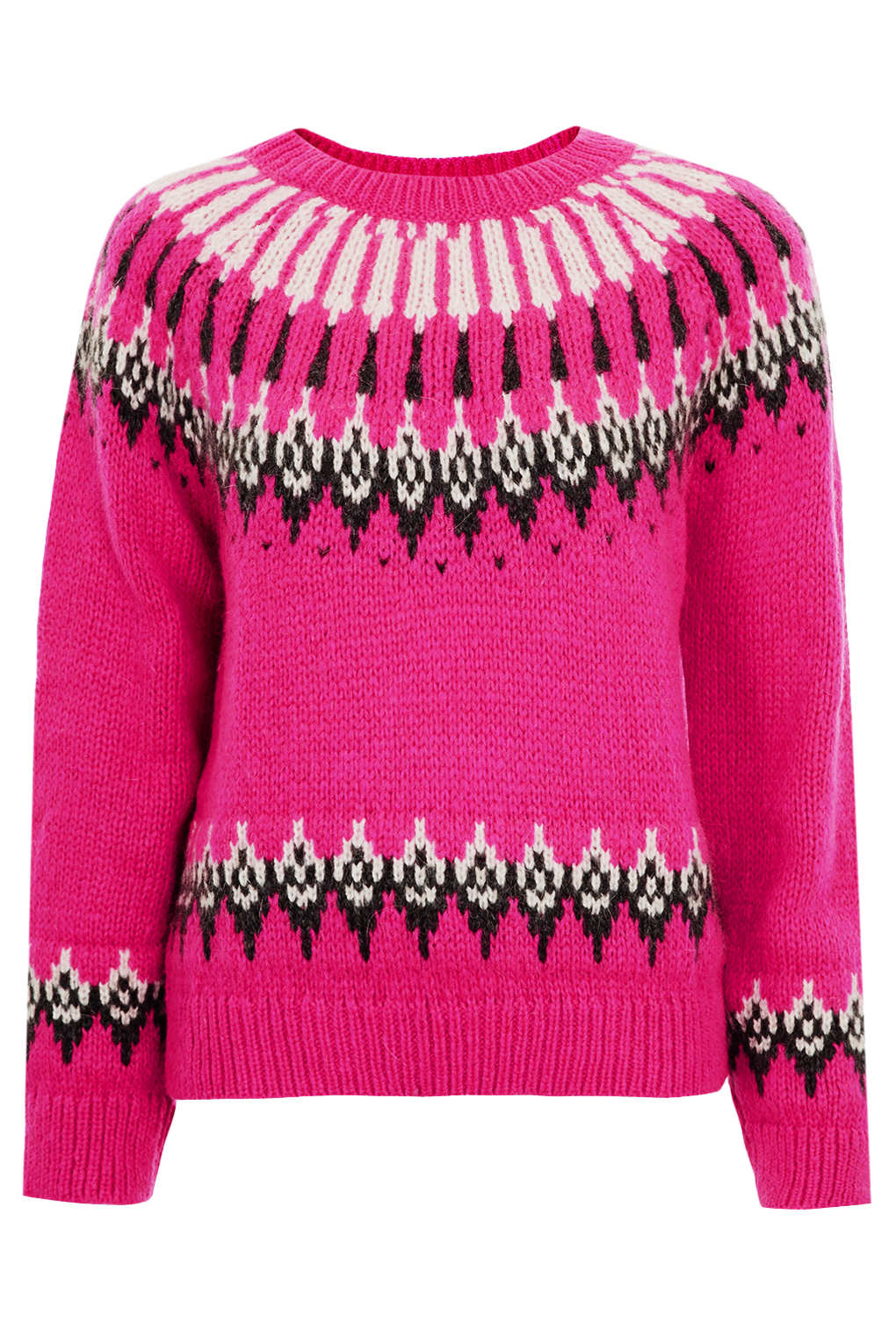 Lyst Knitted Fairisle Jumper in Pink