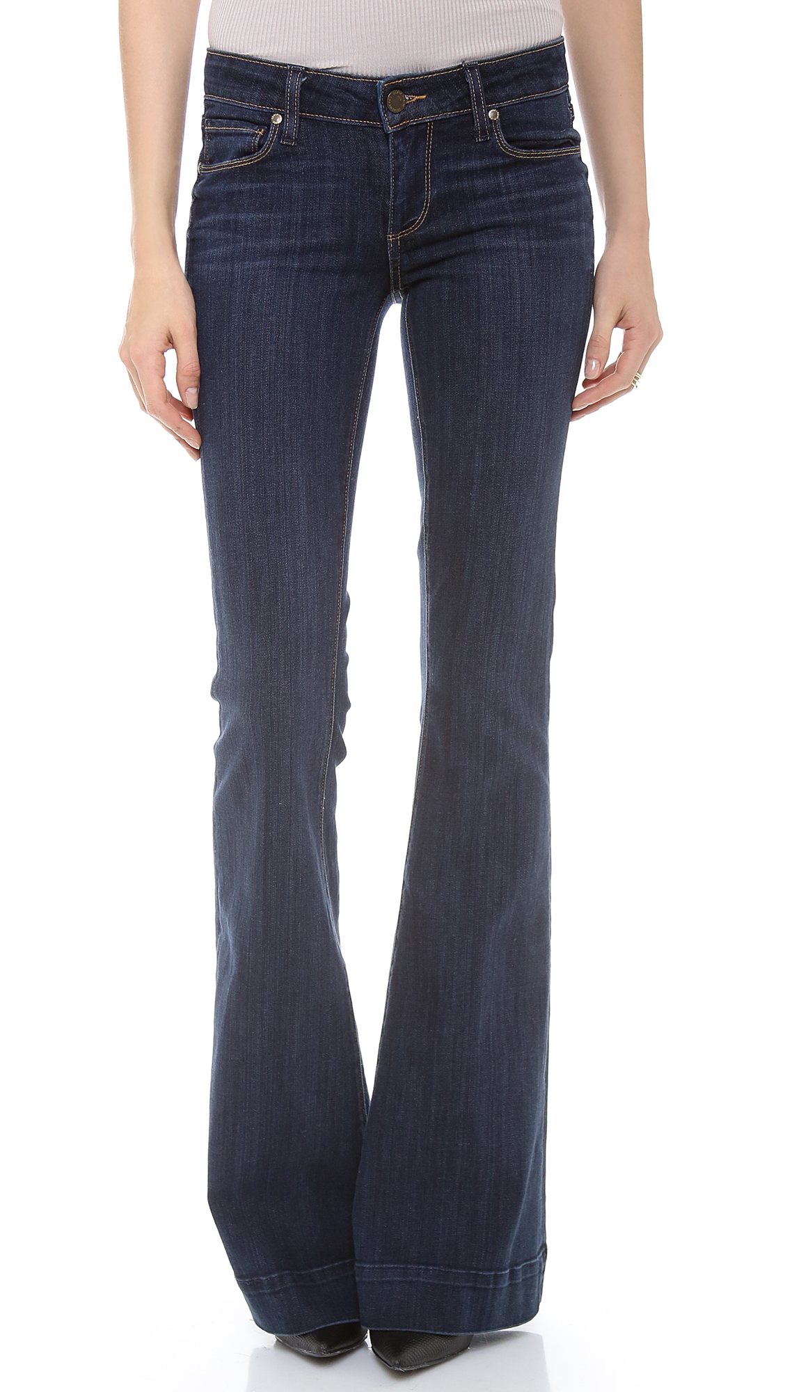 Paige Fiona Flare Jeans in Blue | Lyst