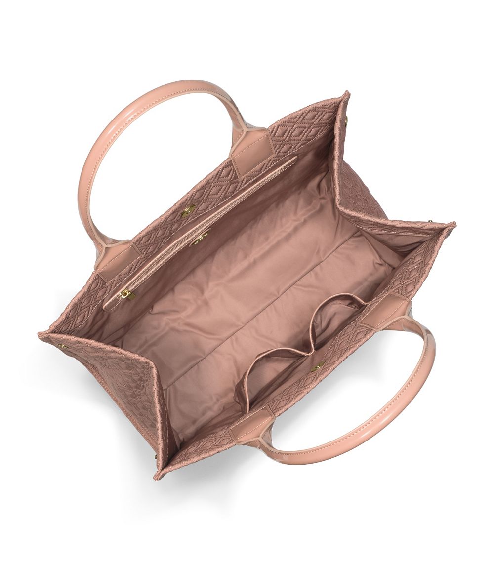 Lyst Tory Burch Ella Quilted Tote in Natural