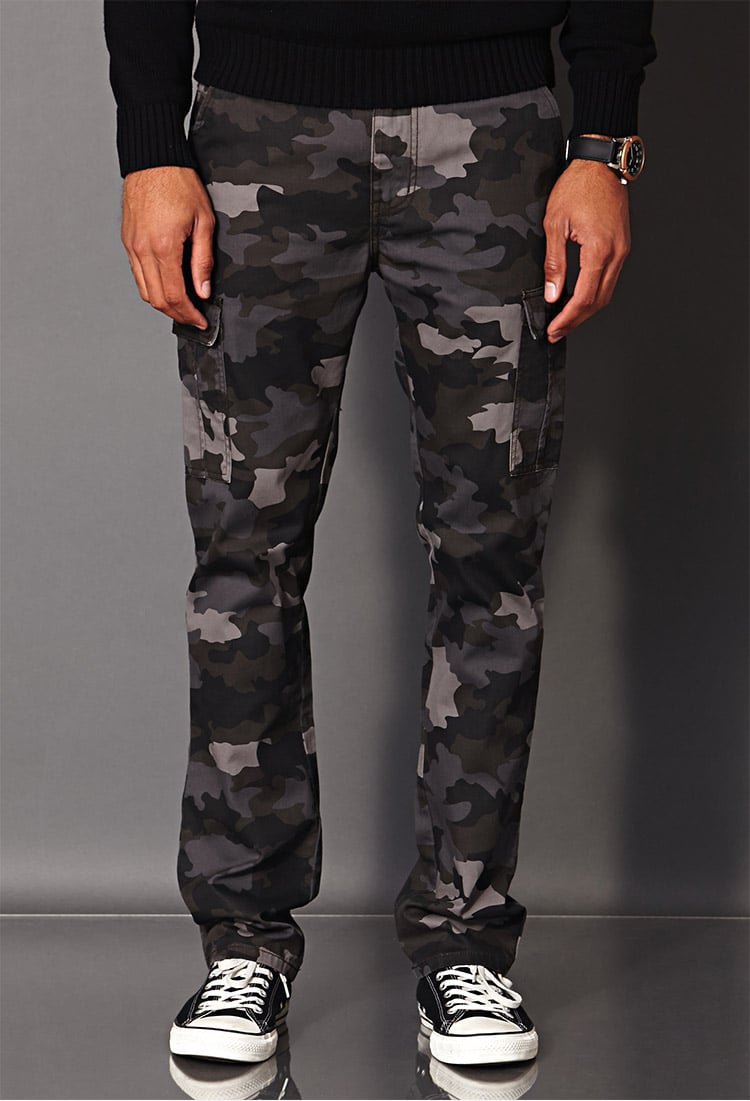 Forever 21 Combat Camo Pants in Black for Men (GREY/BLACK) | Lyst