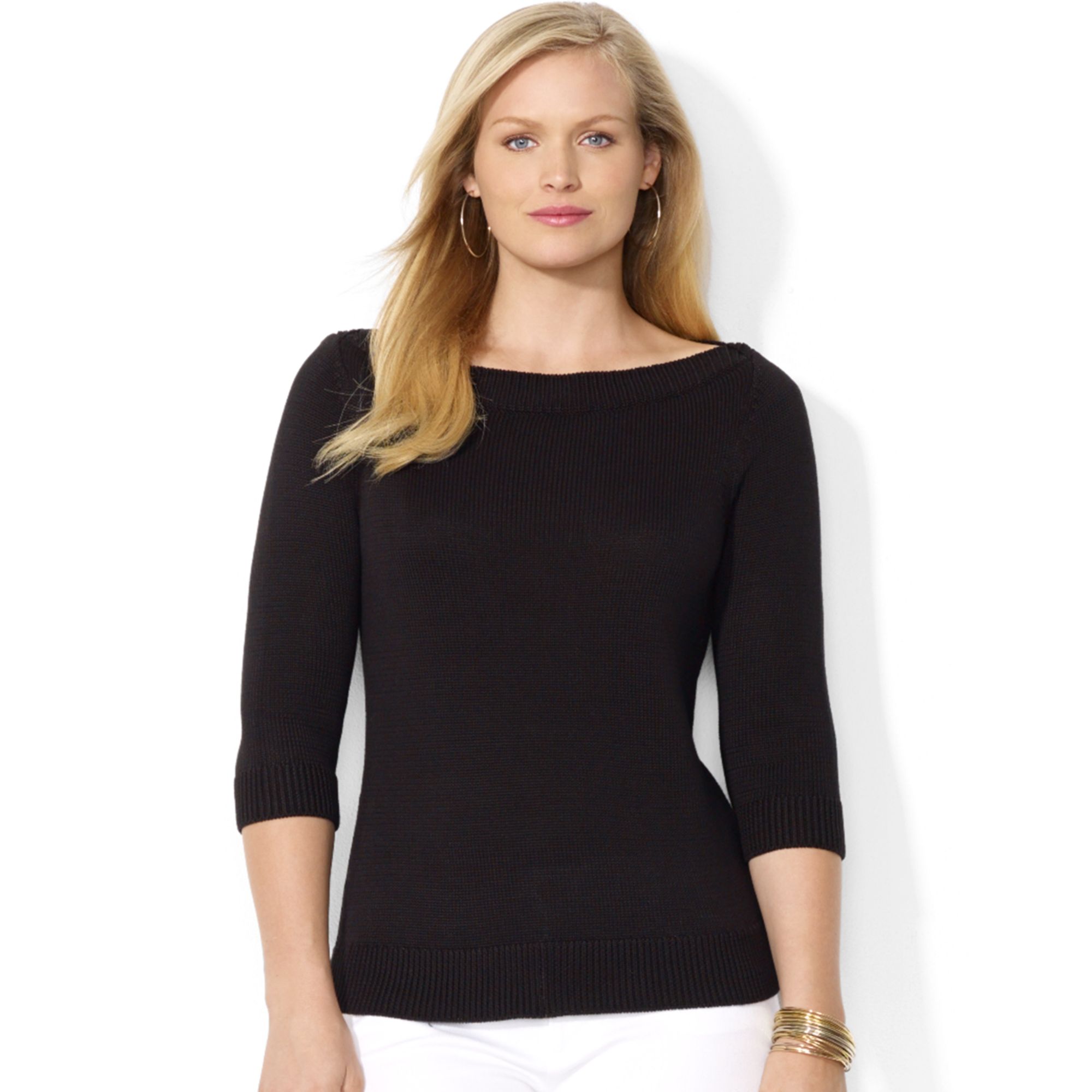 three quarter sleeve sweater