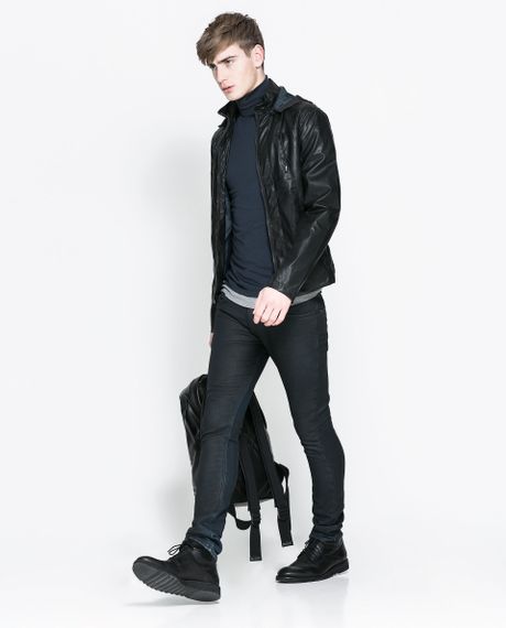 Zara Coated Skinny Jeans in Black for Men | Lyst