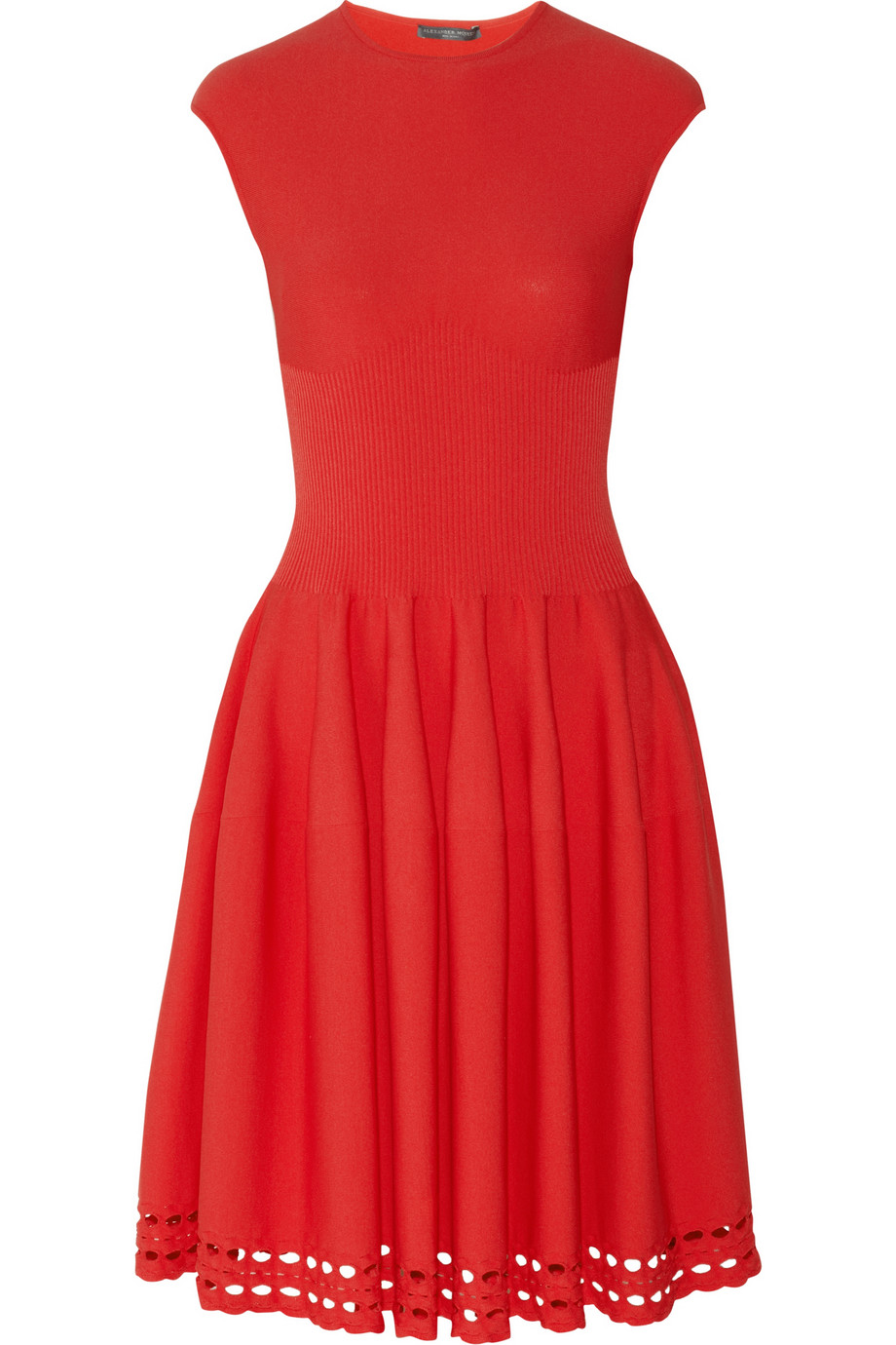 Alexander McQueen Stretchknit Dress in Red - Lyst