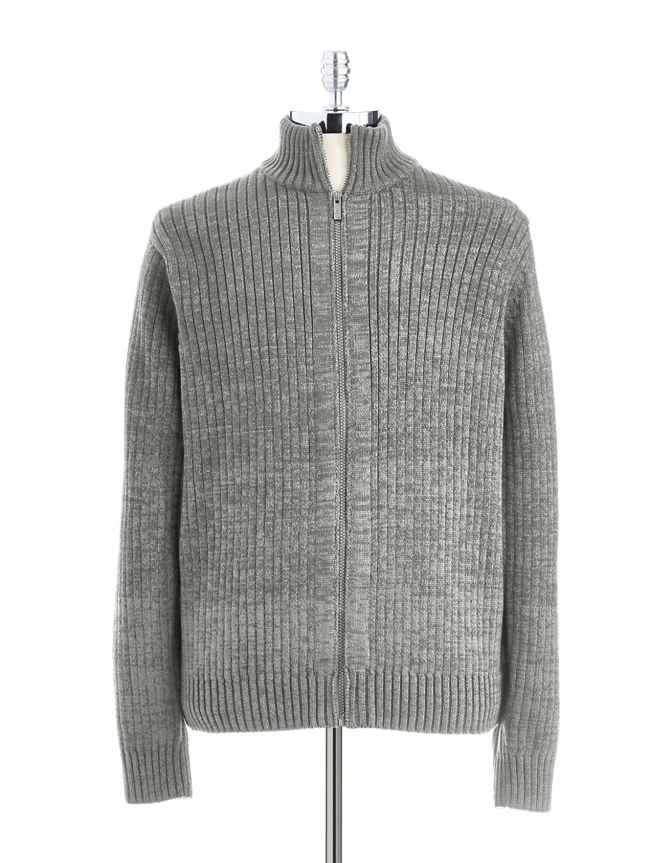 Calvin Klein Jeans Marled Ombre Zip Up Sweater in Gray for Men (grey ...