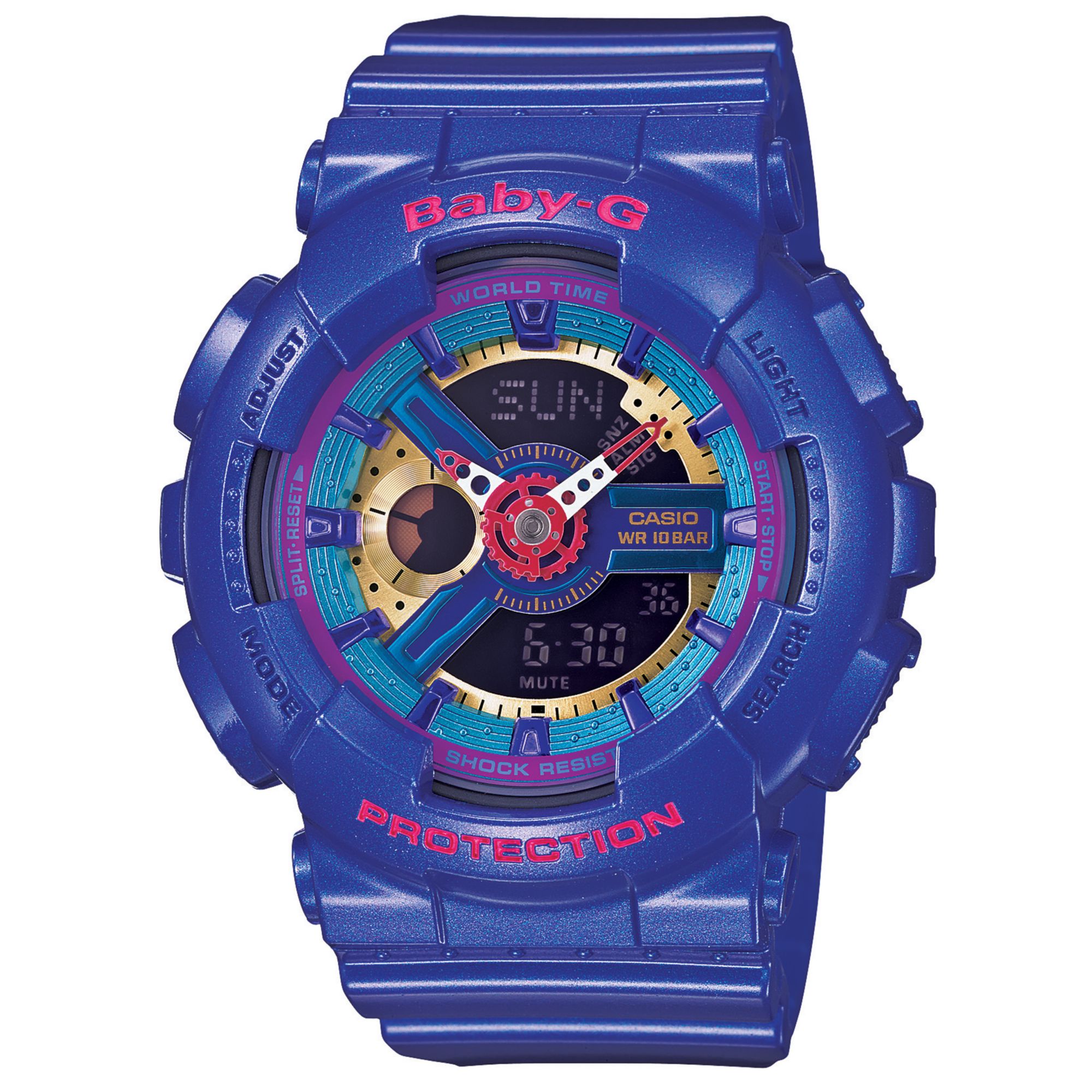 G-shock Babyg Womens Analogdigital Blue Resin Strap Watch 46x43mm ...