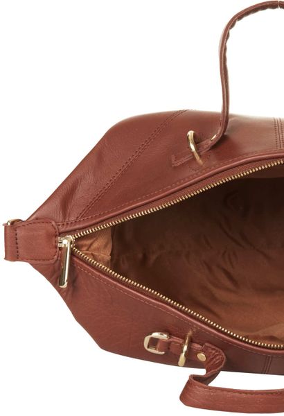 Topshop Large Leather Doctors Bag in Brown (Tan) | Lyst