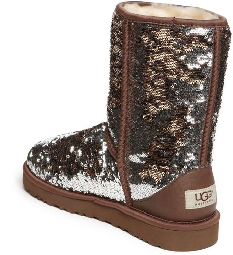 Ugg Classic Short Sparkle Boot in Brown (leopard) | Lyst