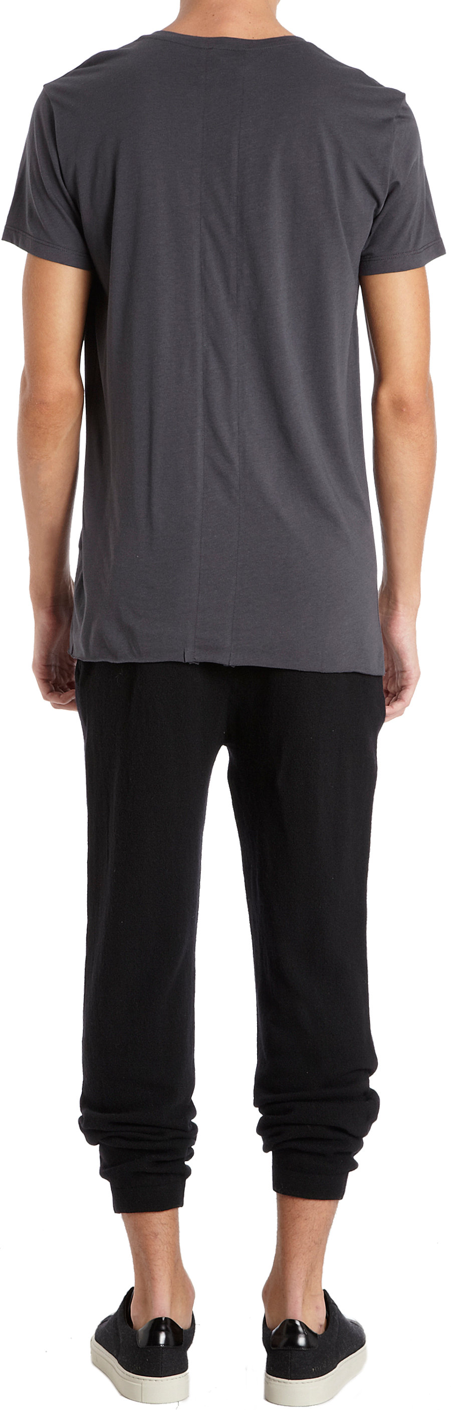 Lot78 Rib Knit Jogging Pants in Black for Men Lyst