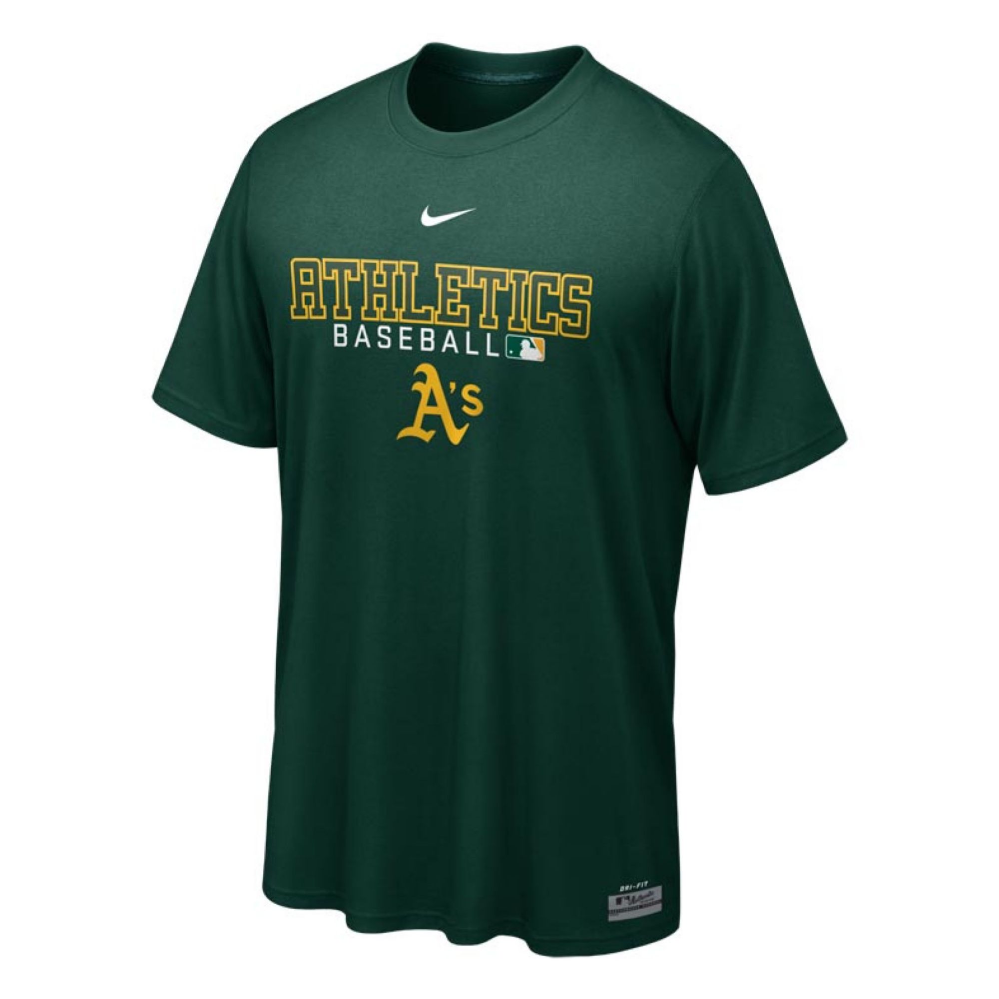 Nike Mens Shortsleeve Oakland Athletics Legend Tshirt in Green for Men ...
