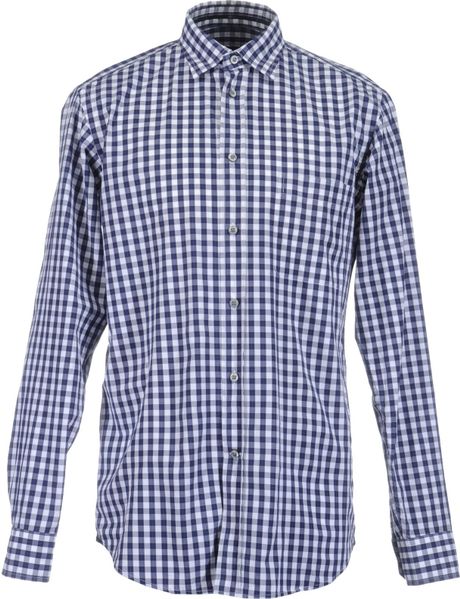 Zegna Sport Long Sleeve Shirts in Blue for Men | Lyst