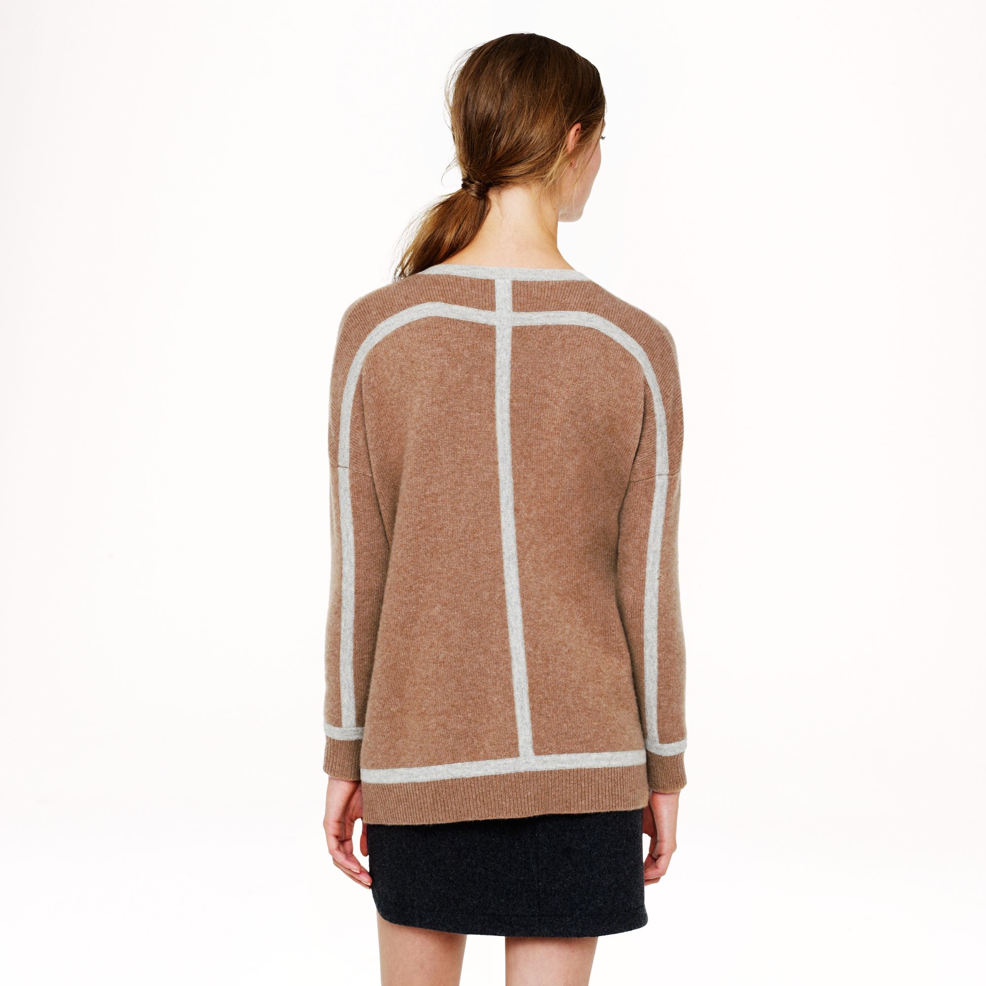 j crew leopard tipped sweater jacket