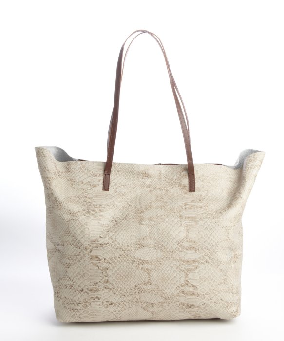 Lyst Joie Ivory Snakeskin Embossed Sunday Tote Bag In Natural Gallery