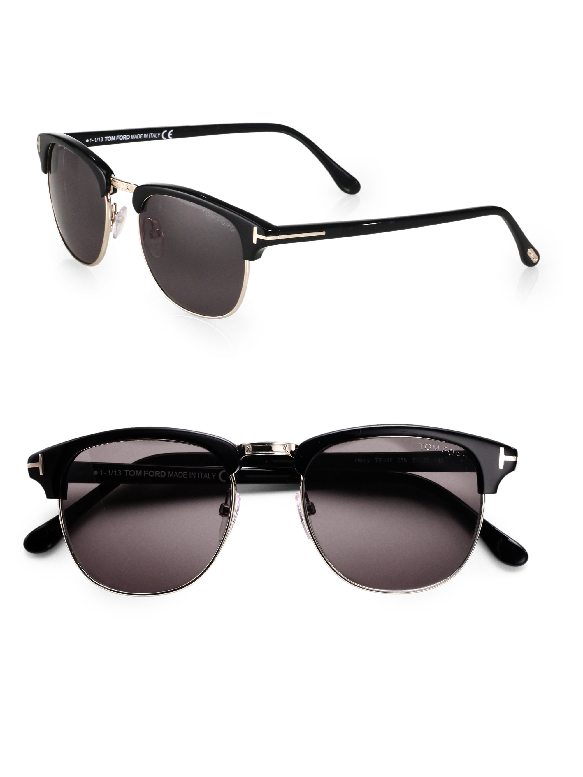 Tom ford black wayfarer-style sunglasses #6