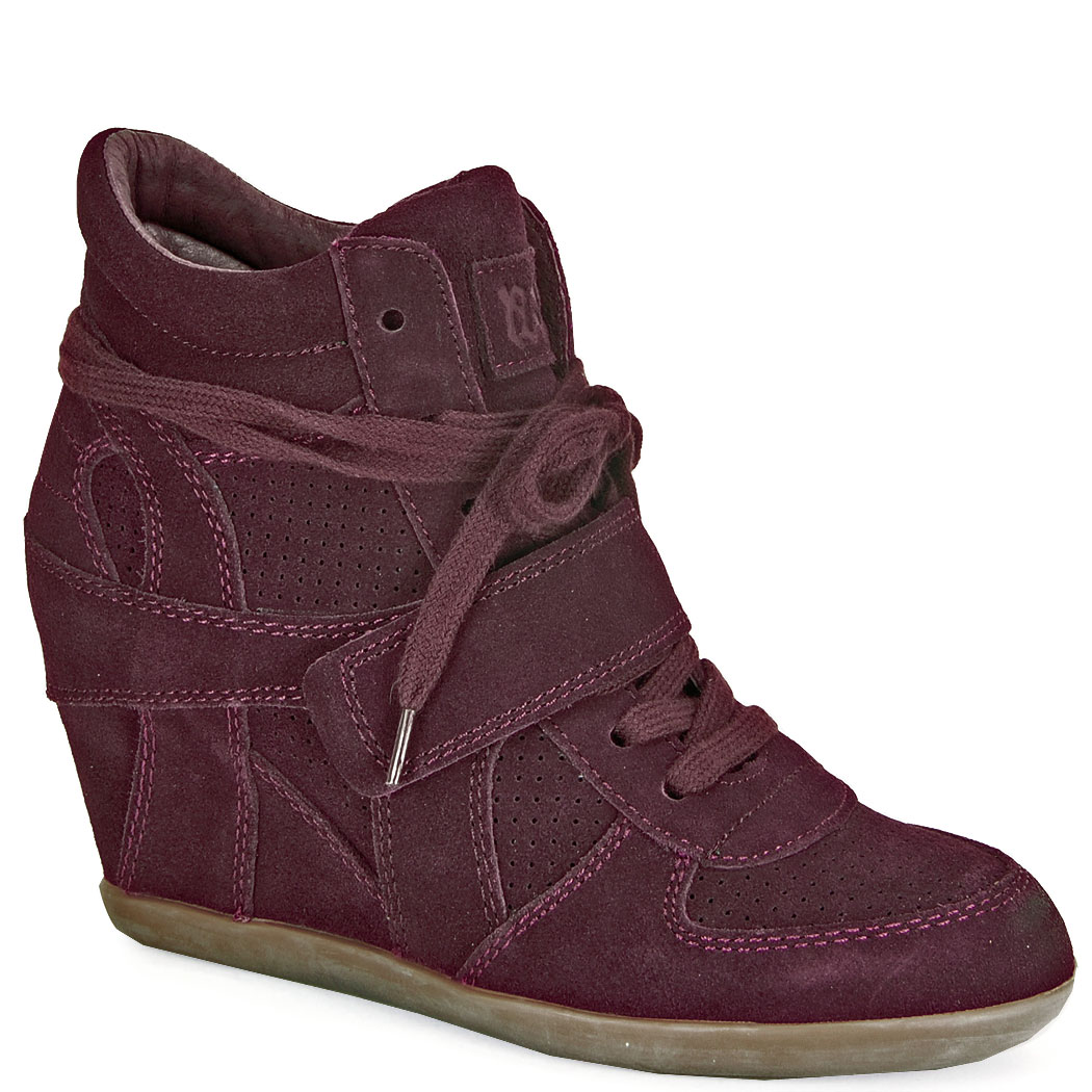 Lyst - Ash Suede Wedge Sneaker in Purple