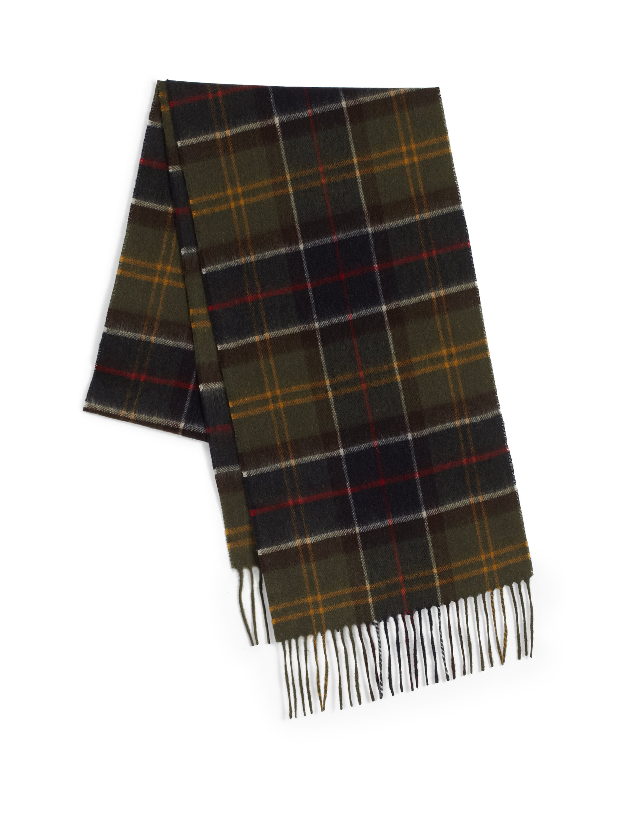 Lyst - Barbour Plaid Merino Wool Cashmere Scarf in Blue for Men