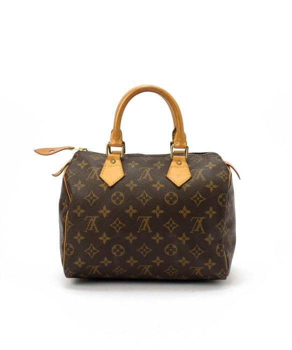 Lyst - Louis Vuitton Brown Monogram Canvas Speedy 25 Bag in Brown