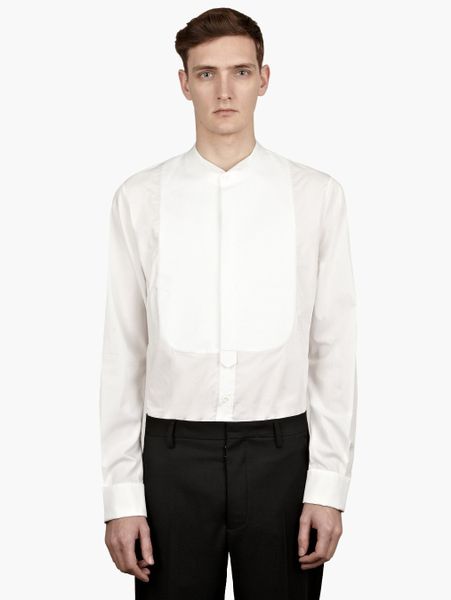 Maison Margiela 14 Mens White Bibbed Dinner Shirt in White for Men | Lyst