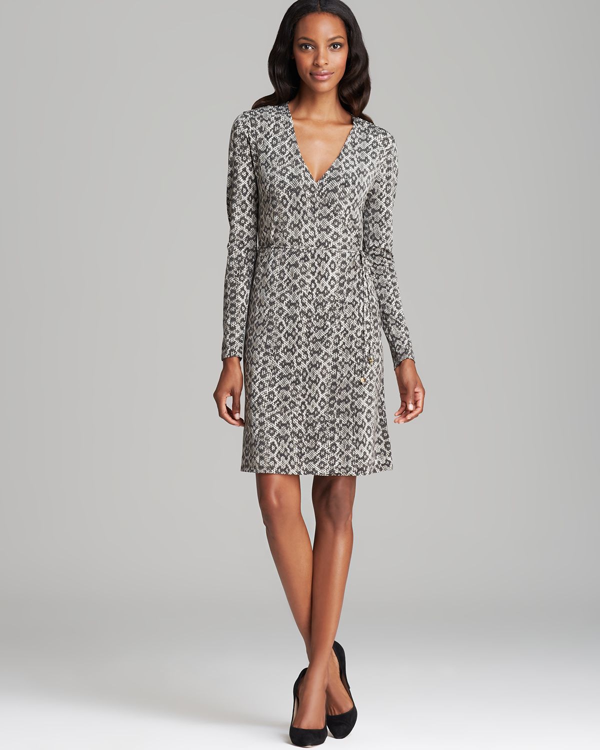 Lyst - Michael Michael Kors Python Wrap Dress in White