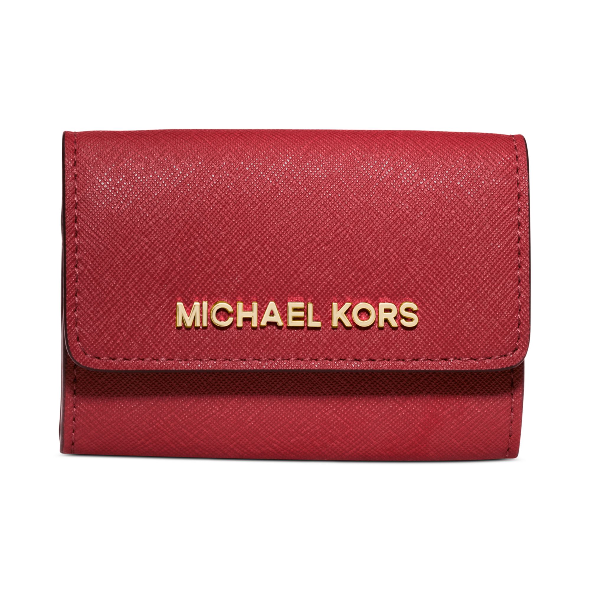 Michael Kors Jet Set Travel Coin Purse in Red | Lyst