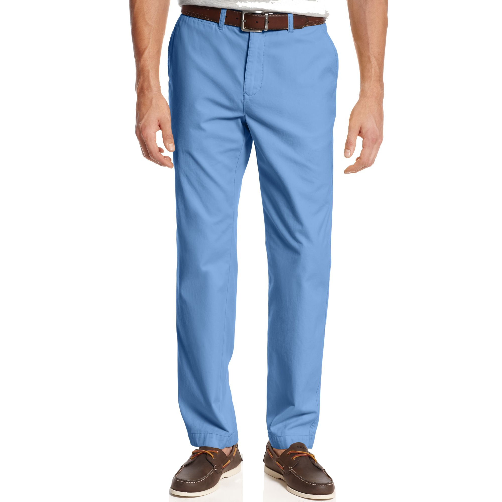 Tommy hilfiger Slim Fit Graduate Chino Pants in Blue for Men | Lyst
