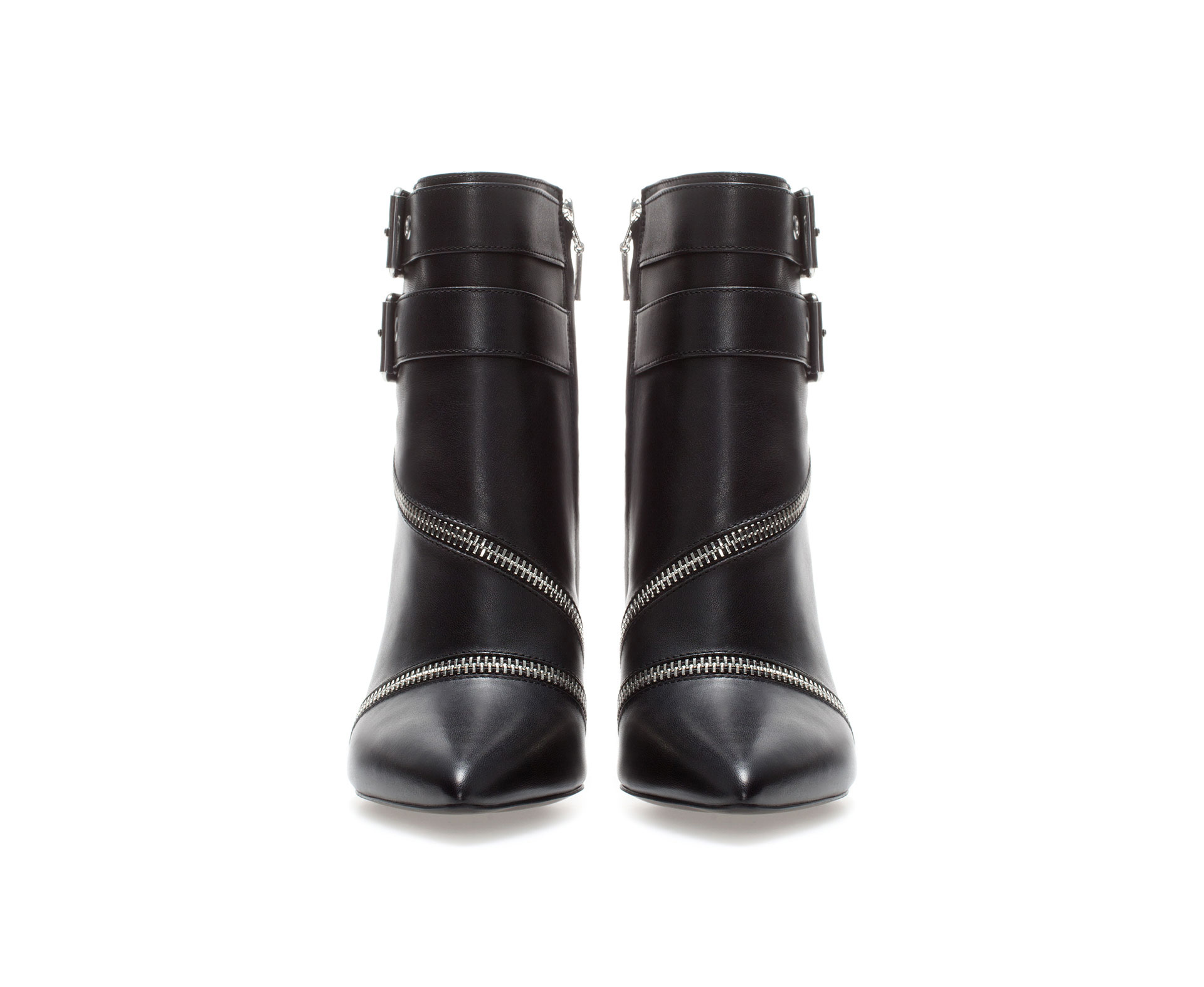 zara black high heel boots