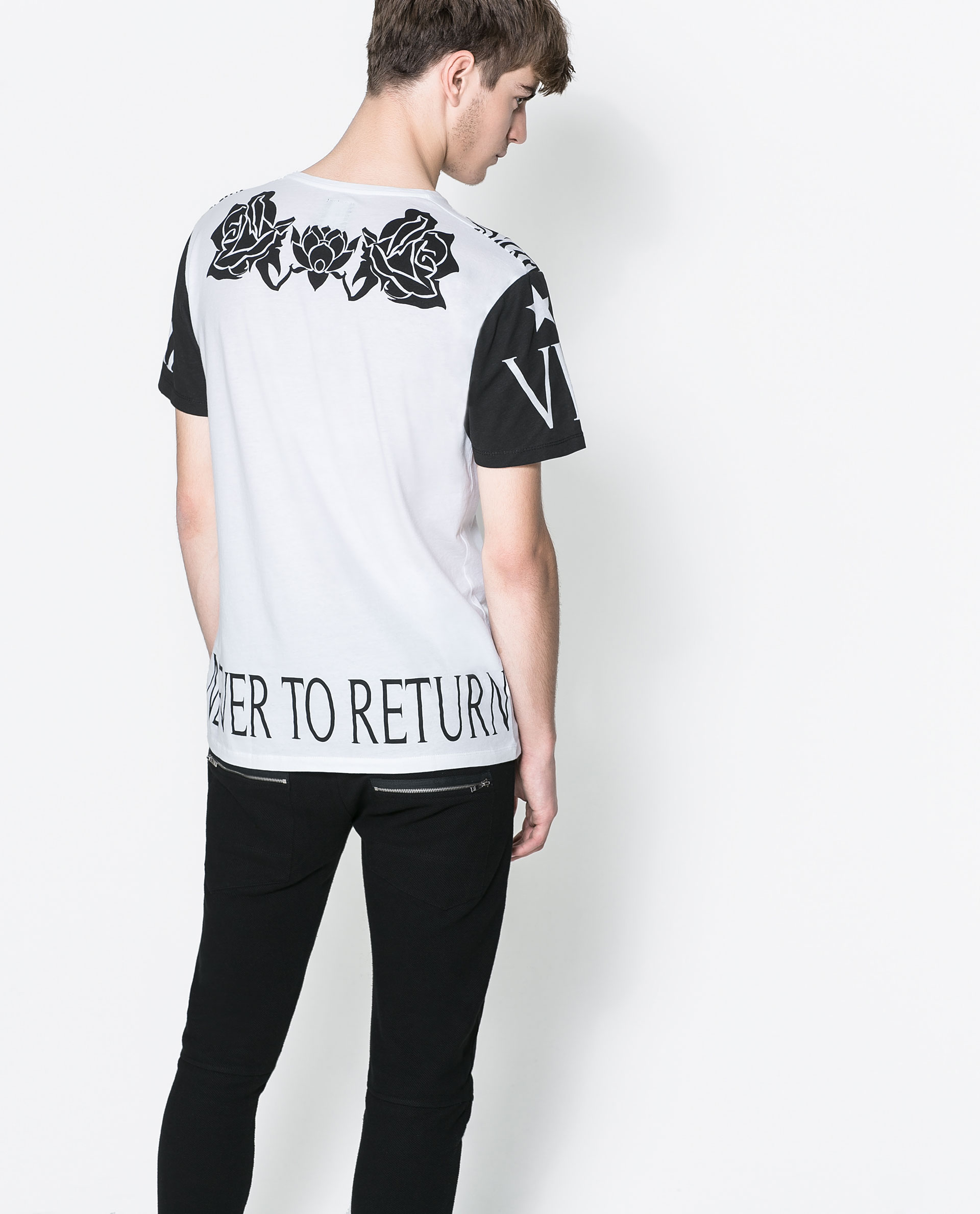  Zara  Printed T  Shirt  in White for Men Lyst