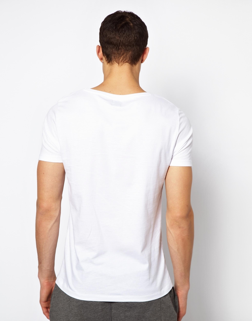 mens white scoop neck t shirt