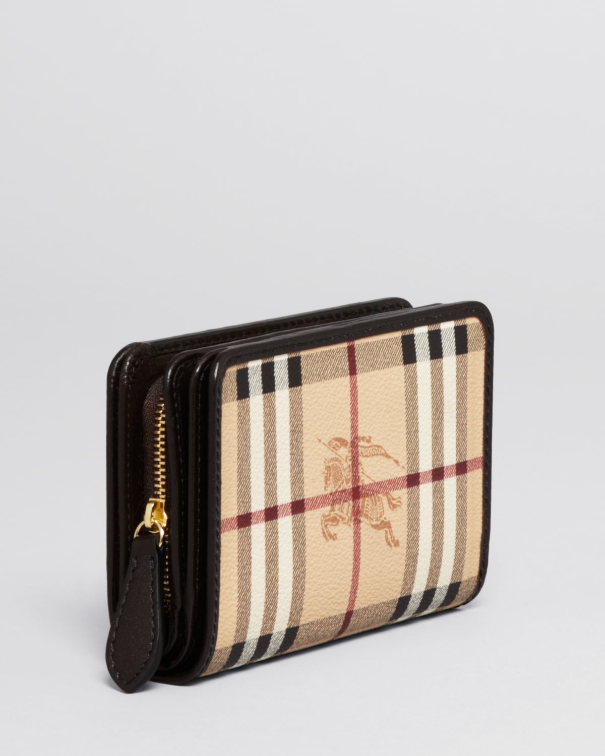 Burberry Wallet Balmore Haymarket Bi Fold in Natural - Lyst