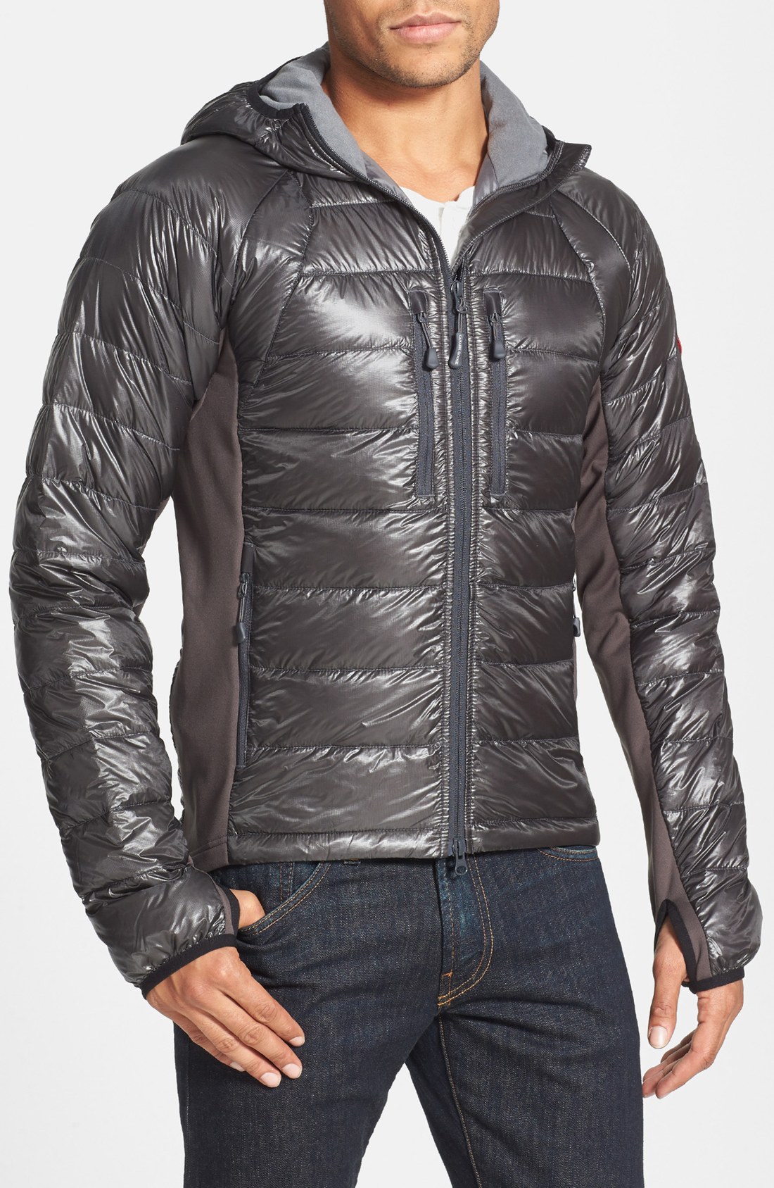 Canada goose Hybridge Lite Hoodie Jacket in Black for Men (Graphite ...