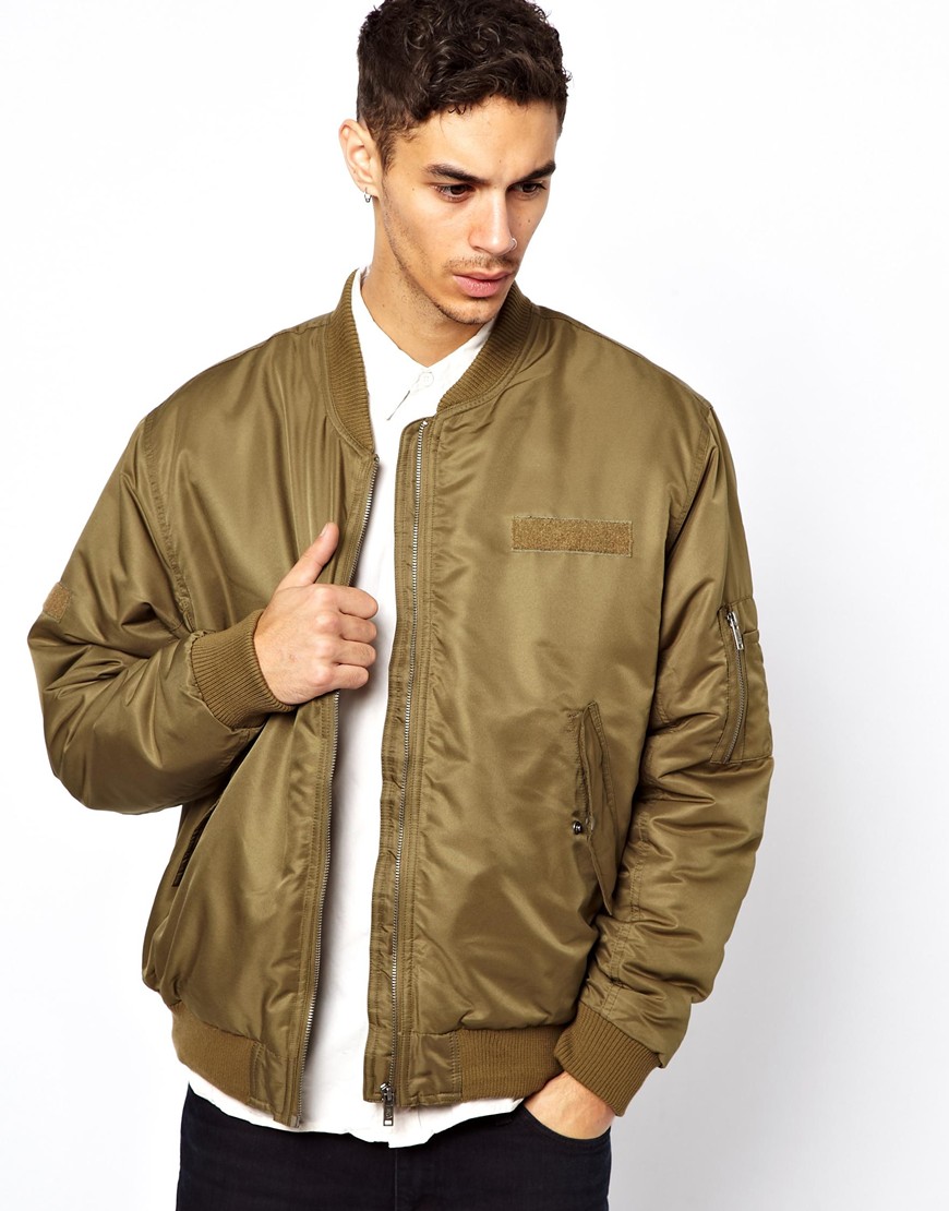 Lyst Cheap Monday Bomber Jacket in Natural for Men