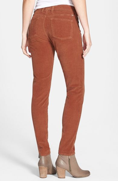 Lucky Brand Sofia Skinny Corduroy Pants in Brown (Nutmeg) | Lyst