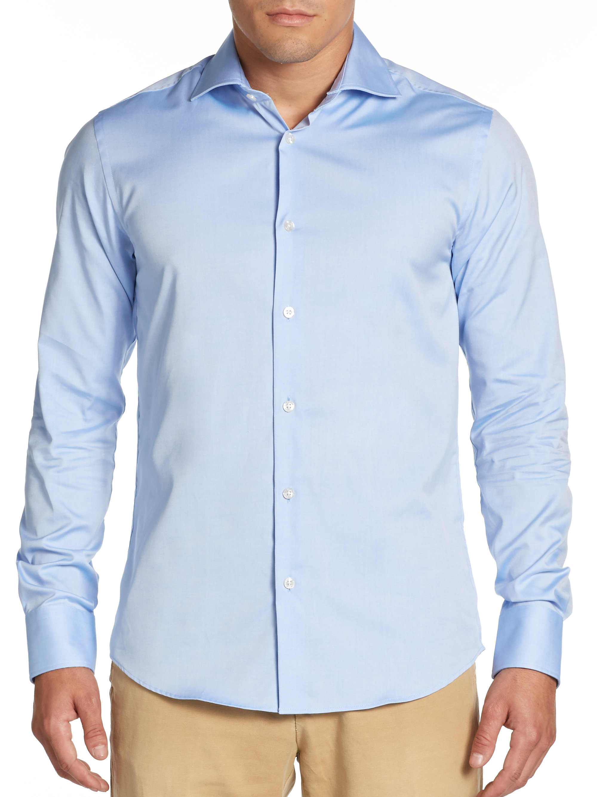 Lyst Scotch Soda Woven Cotton Dress  Shirt  in Blue for Men 