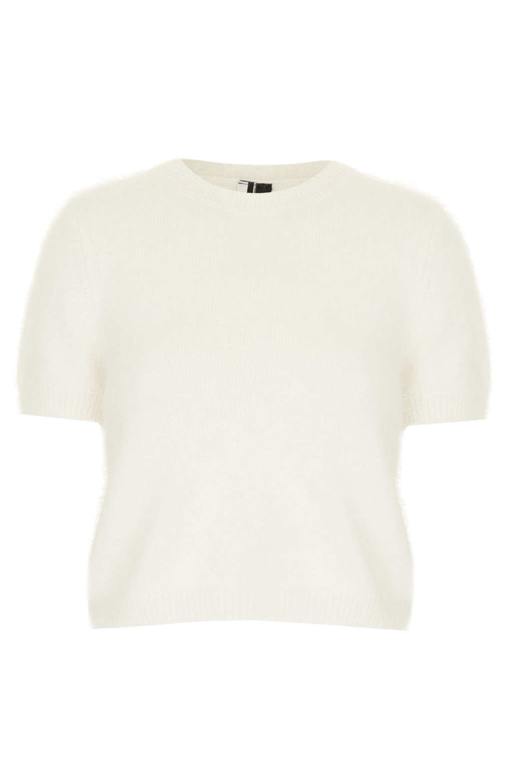Topshop Knitted Fluffy Angora Jumper in Natural | Lyst