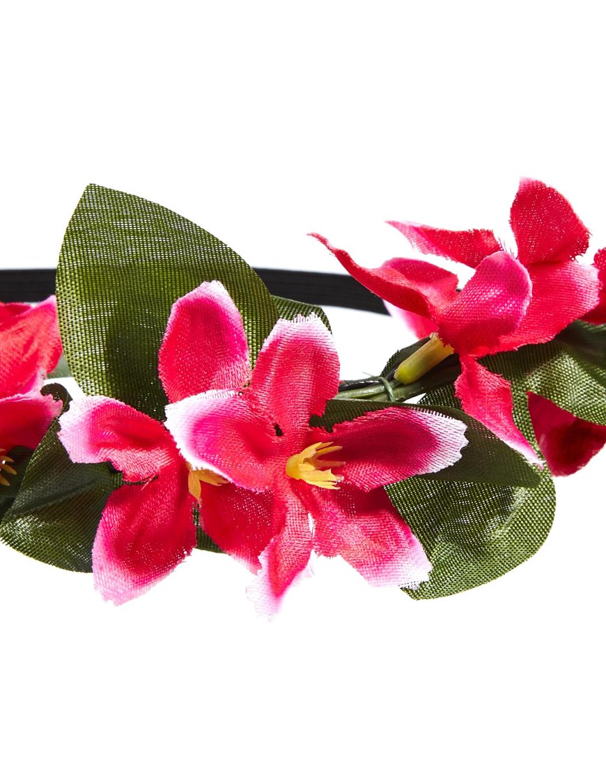Lyst Asos Limited Edition Garden Flower Hair Band in Pink