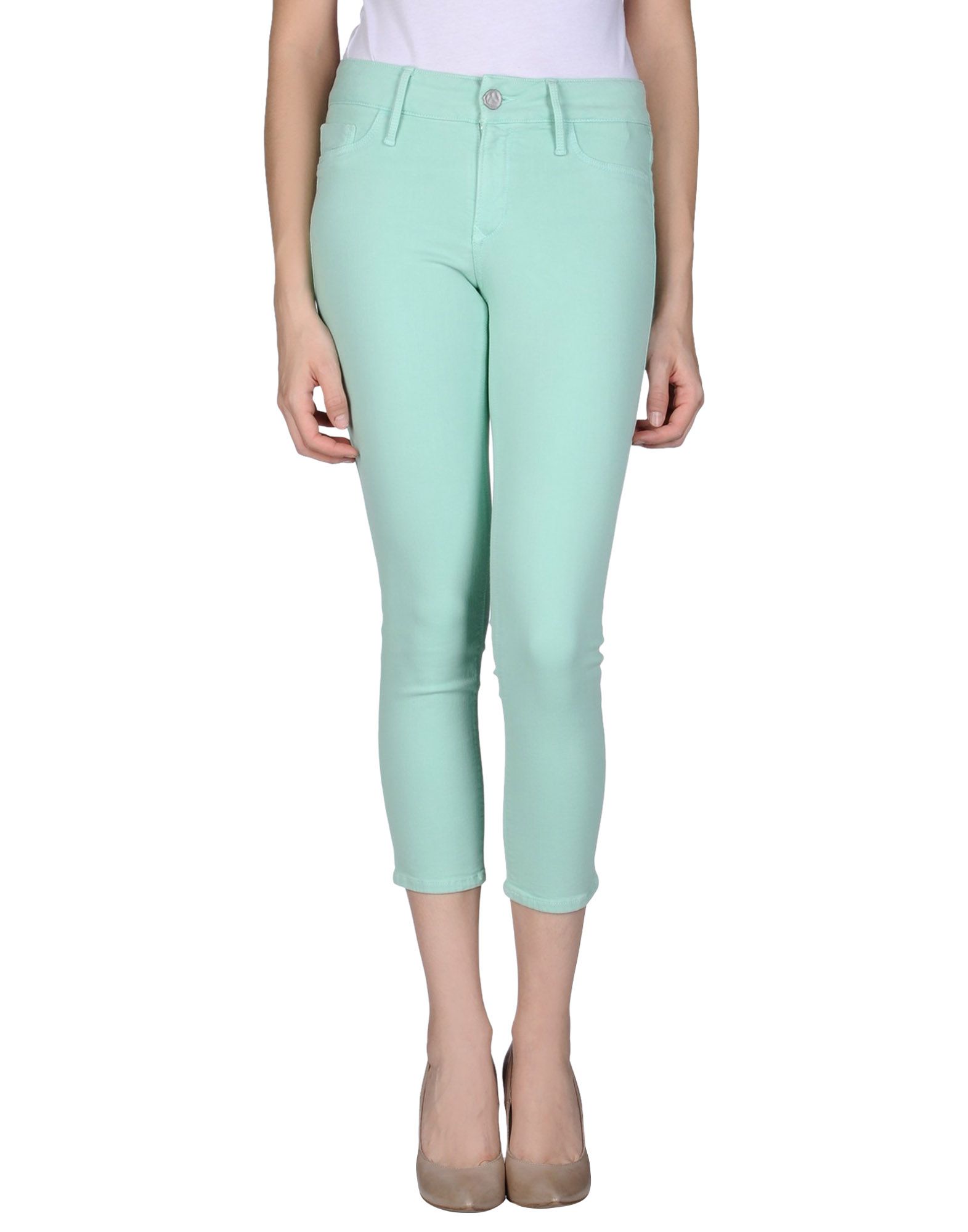 Black orchid Denim Capris in Green (Light green) | Lyst