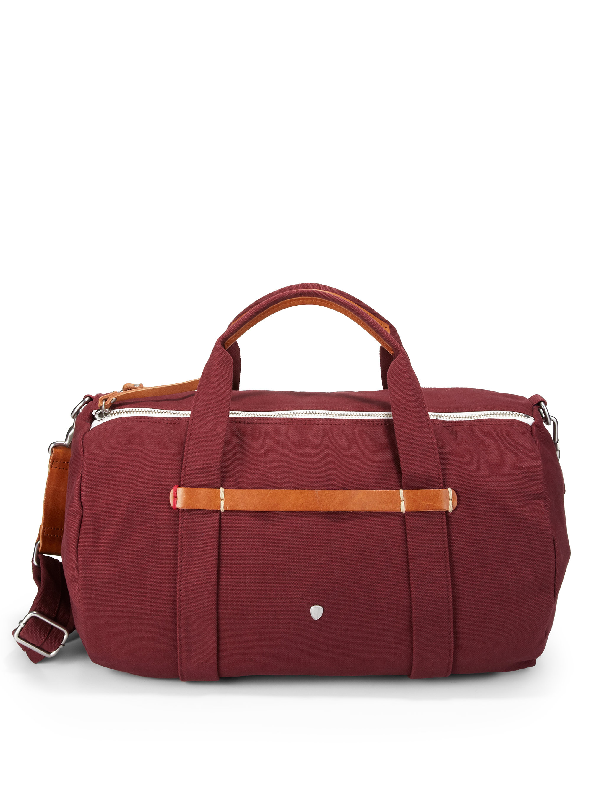 Ben Sherman Cotton Canvas Convertible Barrel Bag in Red for Men | Lyst