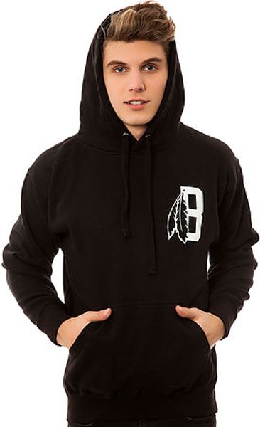 Blvck Scvle The Feather B Logo Pullover Hoody in Black for Men | Lyst