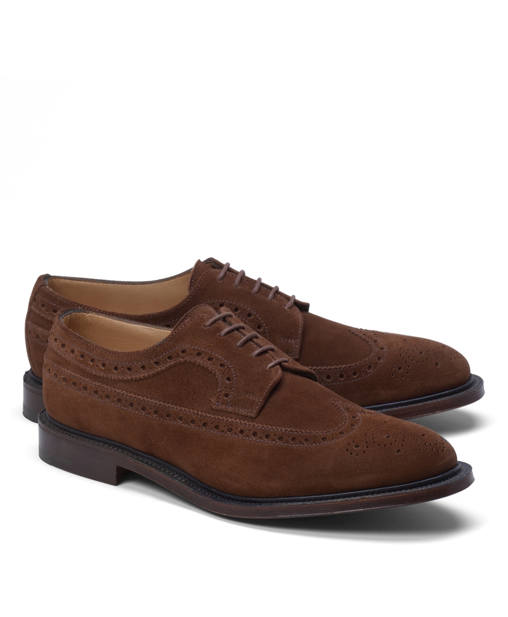 Brooks brothers Peal & Co.® Suede Long Wingtips in Brown for Men | Lyst