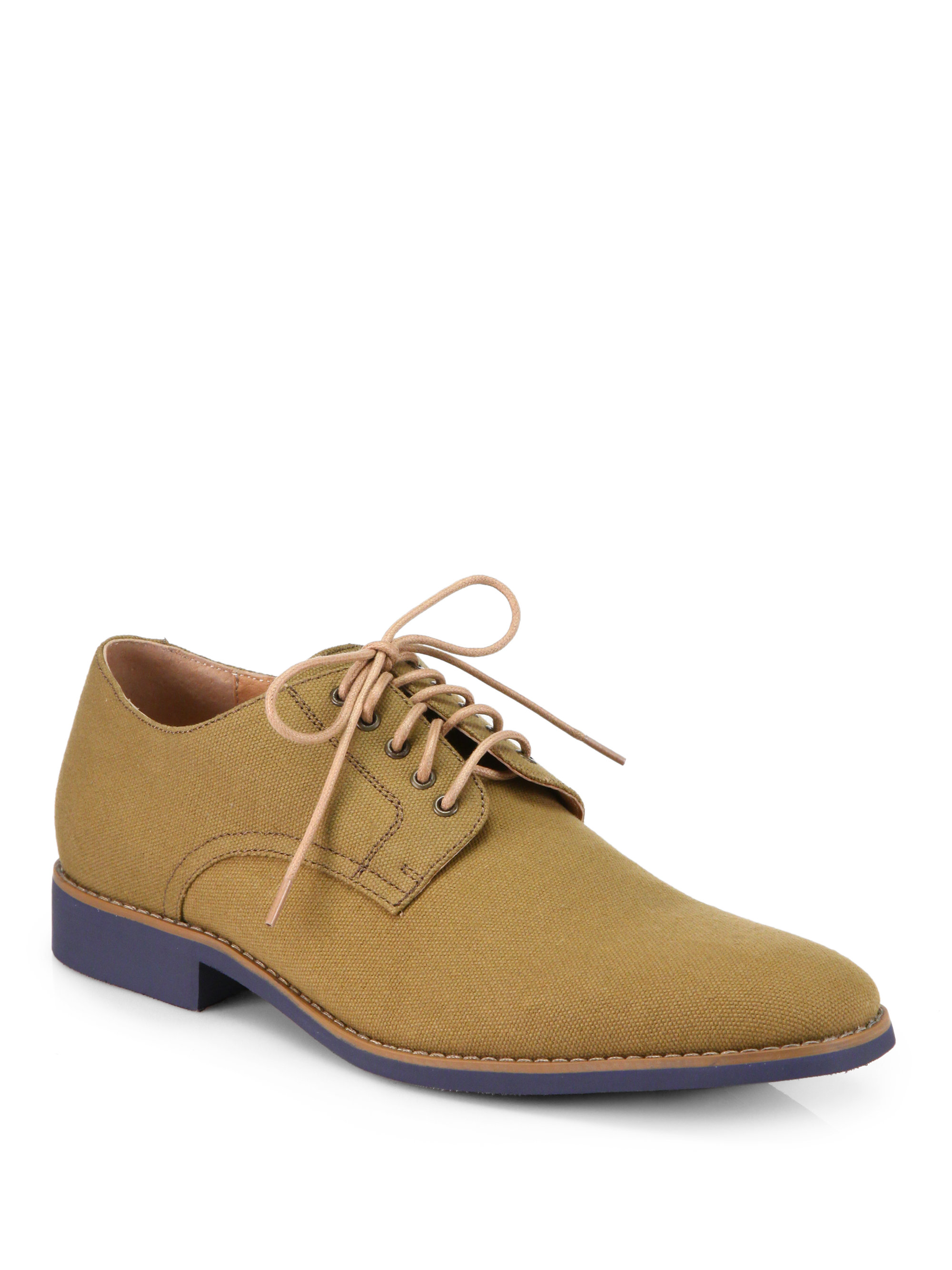 Jd Fisk Vincent Canvas Laceup Shoes in Khaki for Men (CANVAS) | Lyst