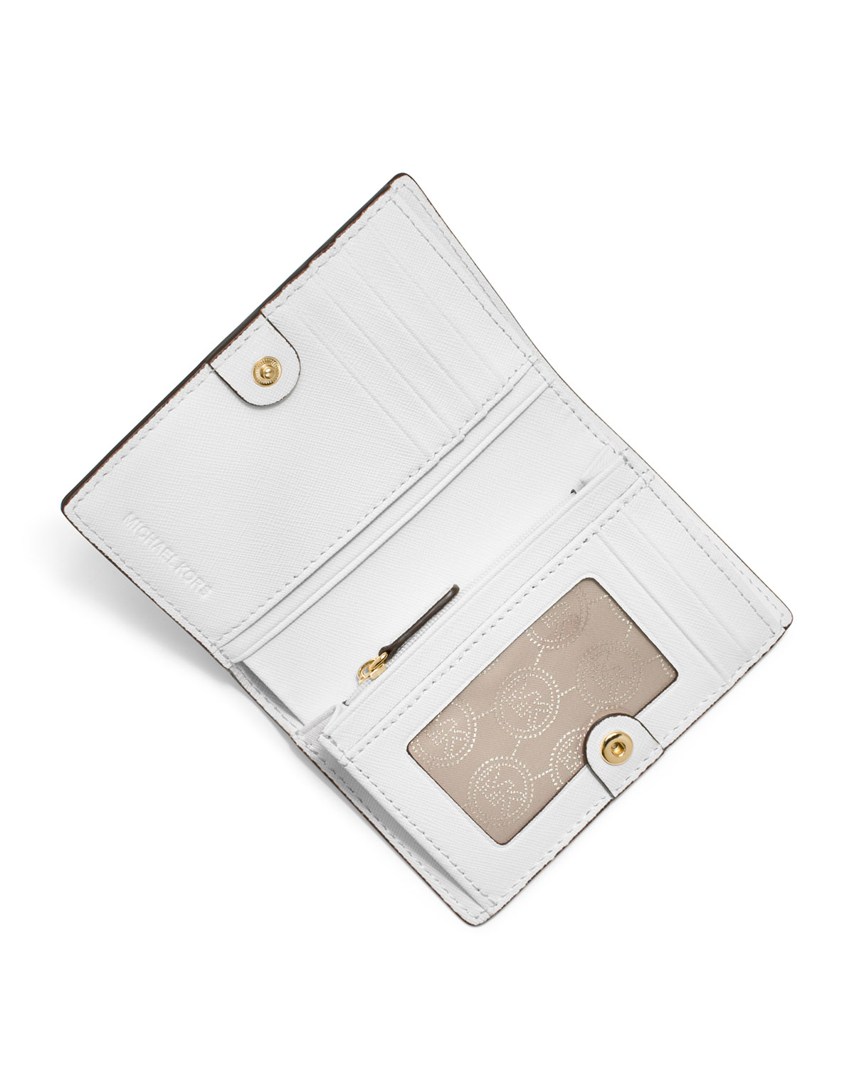 Michael kors Michael Medium Jet Set Travel Slim Wallet in White Lyst