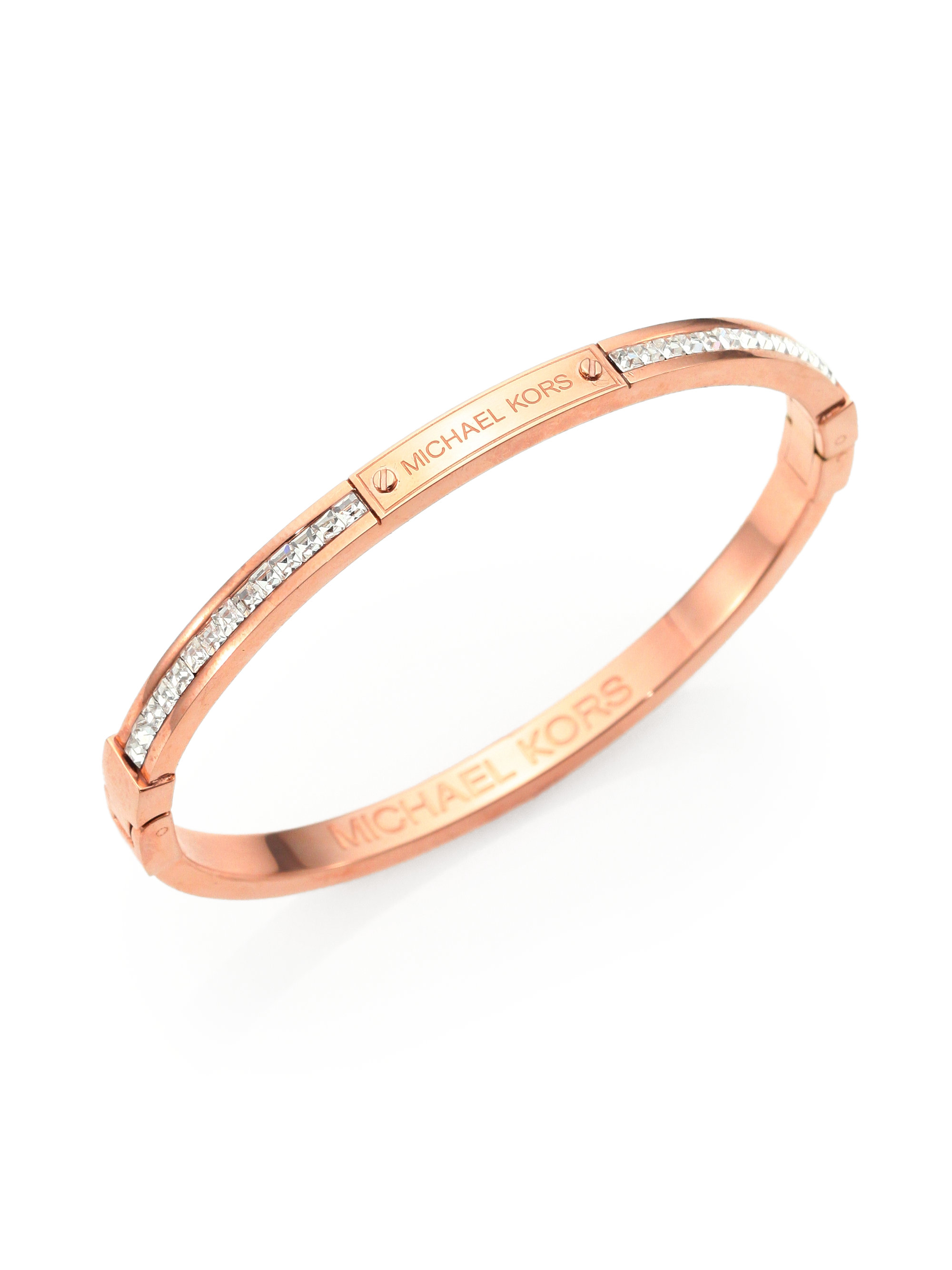 Lyst Michael Kors Brilliance Astor Pavé Studded Bangle Bracelet Gallery Previously Sold At Saks Fifth Avenue Women S Michael Kors Bangle