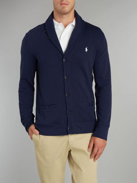 Polo Ralph Lauren Shawl Collar Cardigan in Blue for Men (Navy) | Lyst