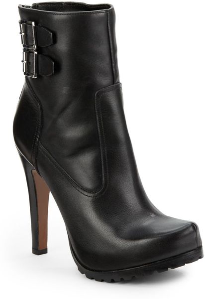 Rachel Zoe Reece Leather Platform Ankle Boots in Black | Lyst