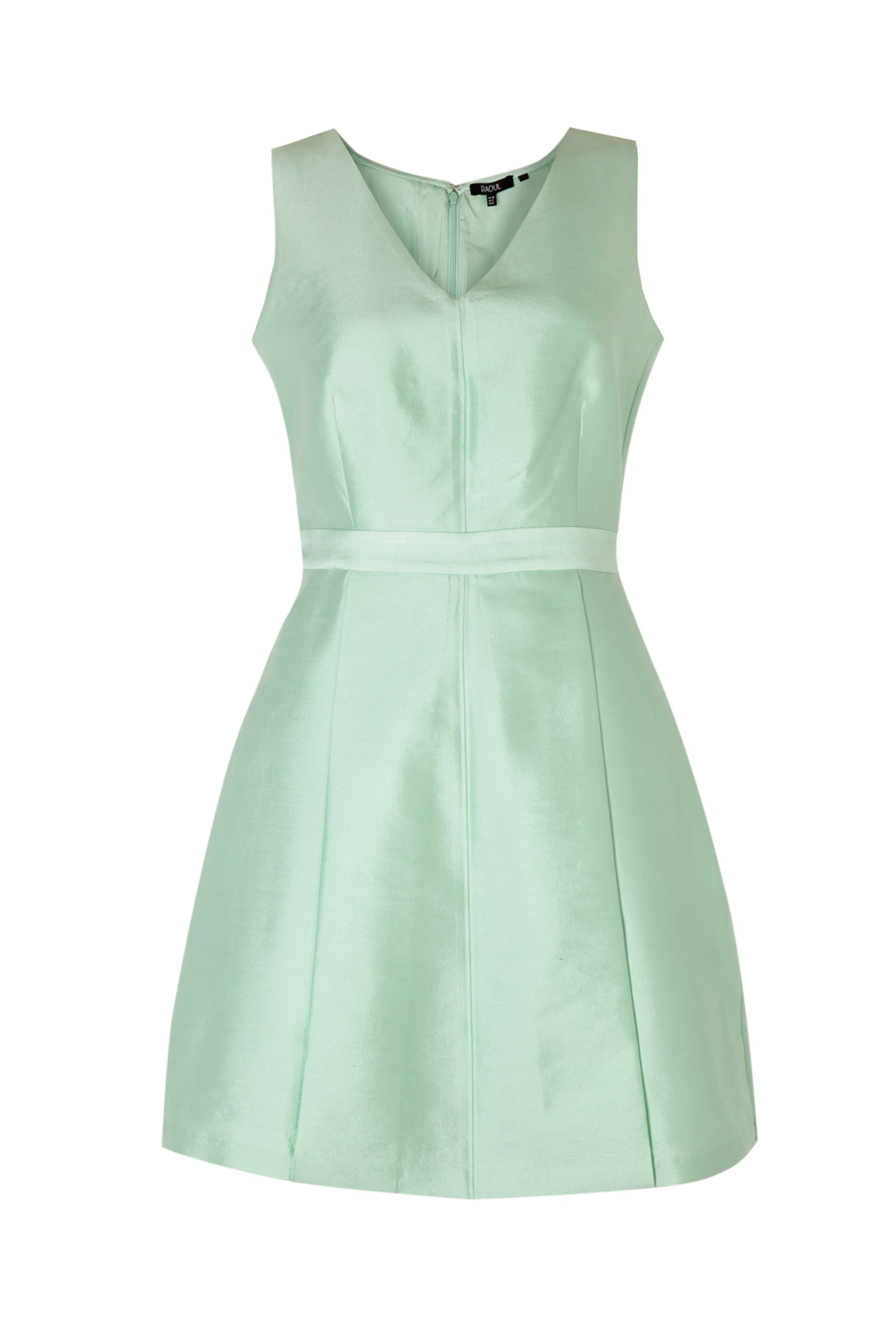 Raoul Mint Sleeveless Waisted Dress in Green (mint) | Lyst