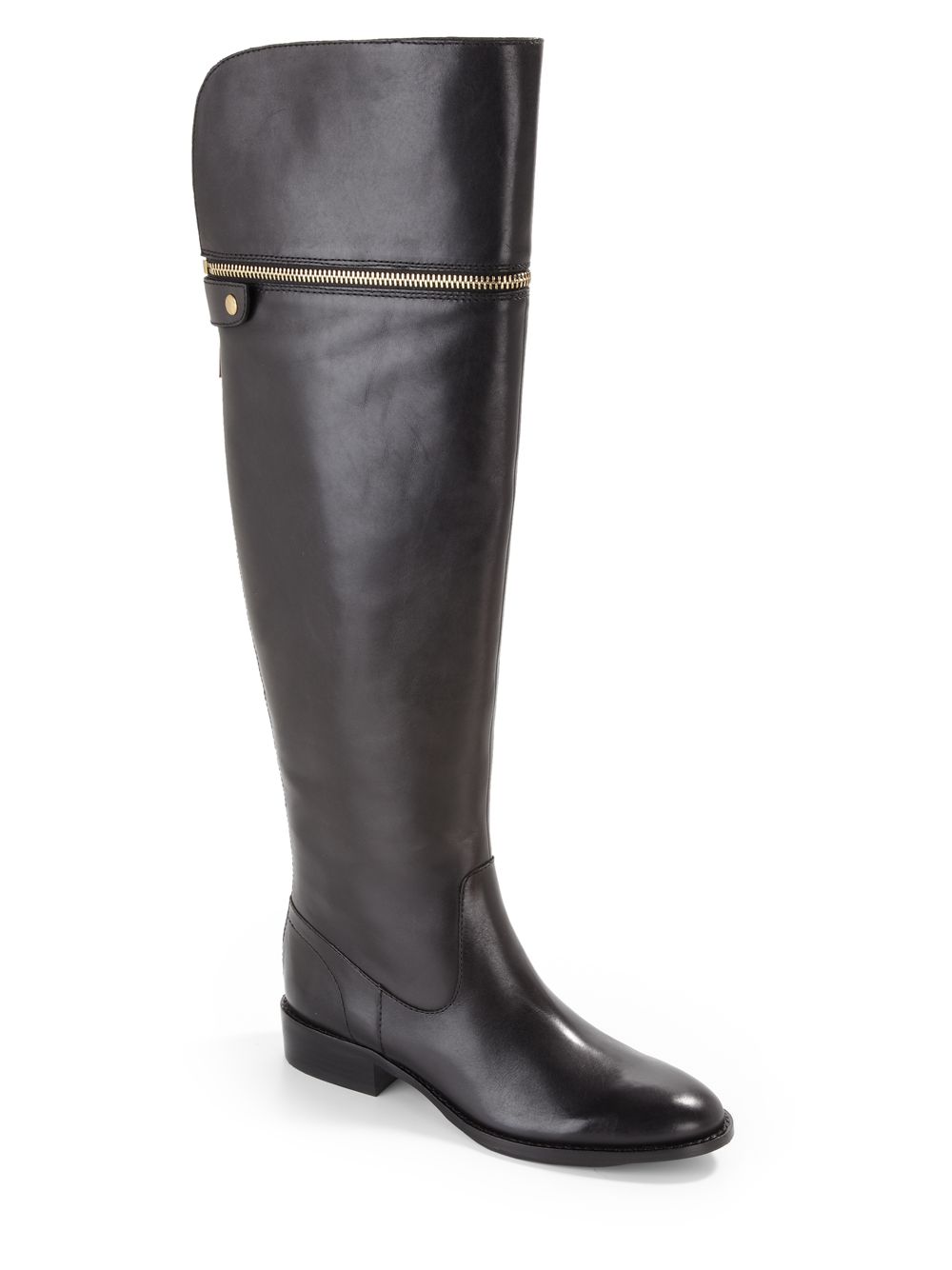 Lyst - Saks fifth avenue black label Ash Leather Riding Boots in Black