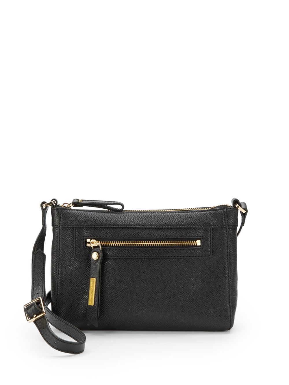 Saks Fifth Avenue Black Label Saffiano Leather Mini Crossbody Bag in ...