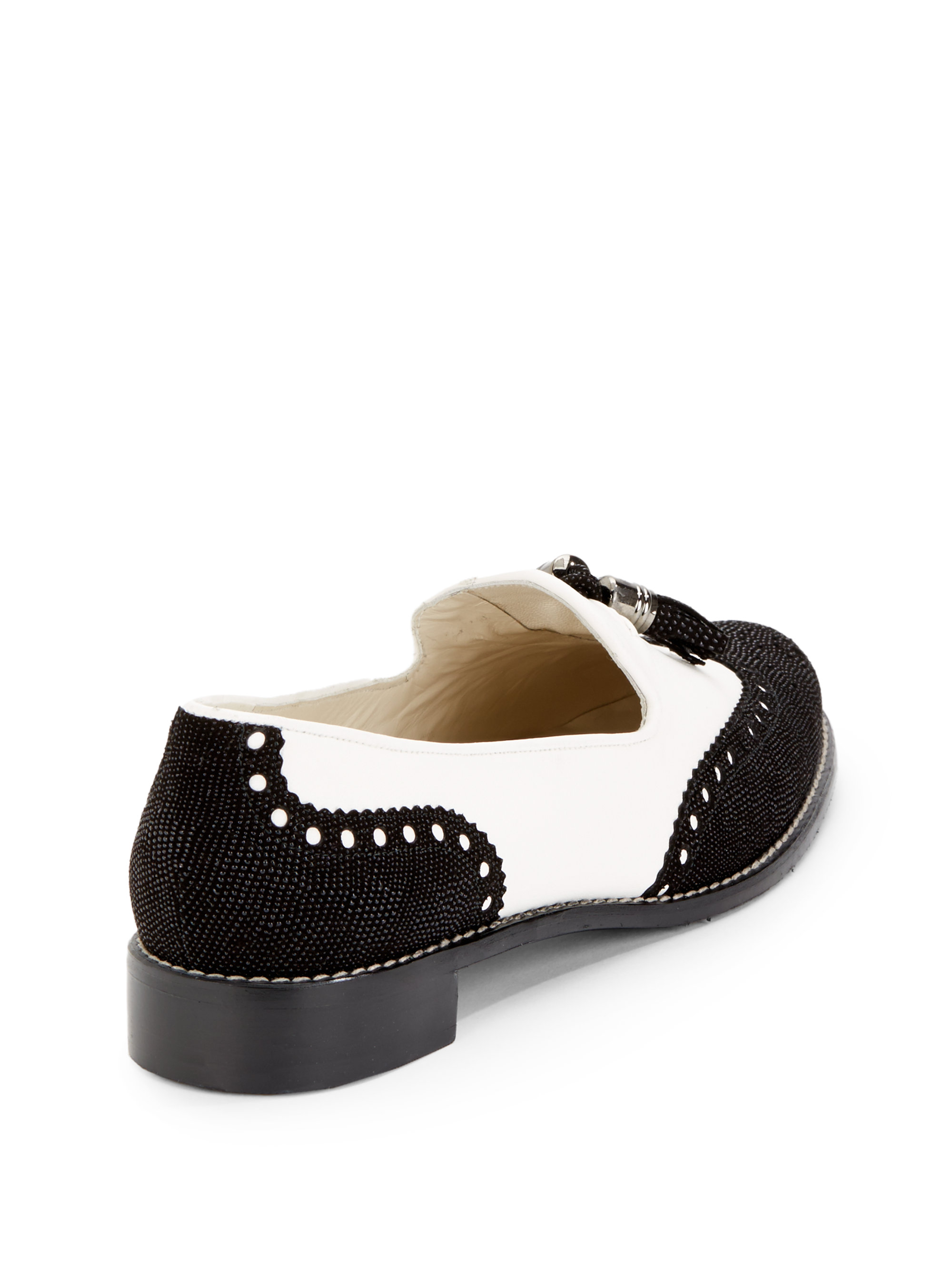 stuart weitzman loafers white