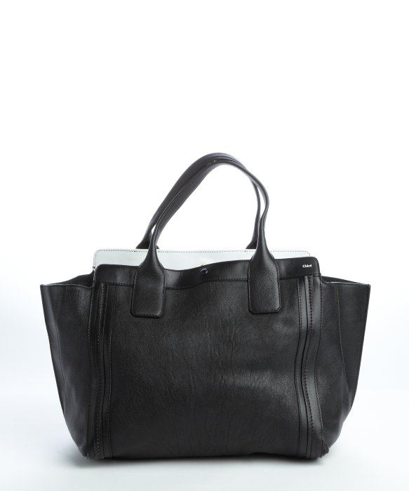 Chlo Black Leather Alison Tote Bag in Black | Lyst