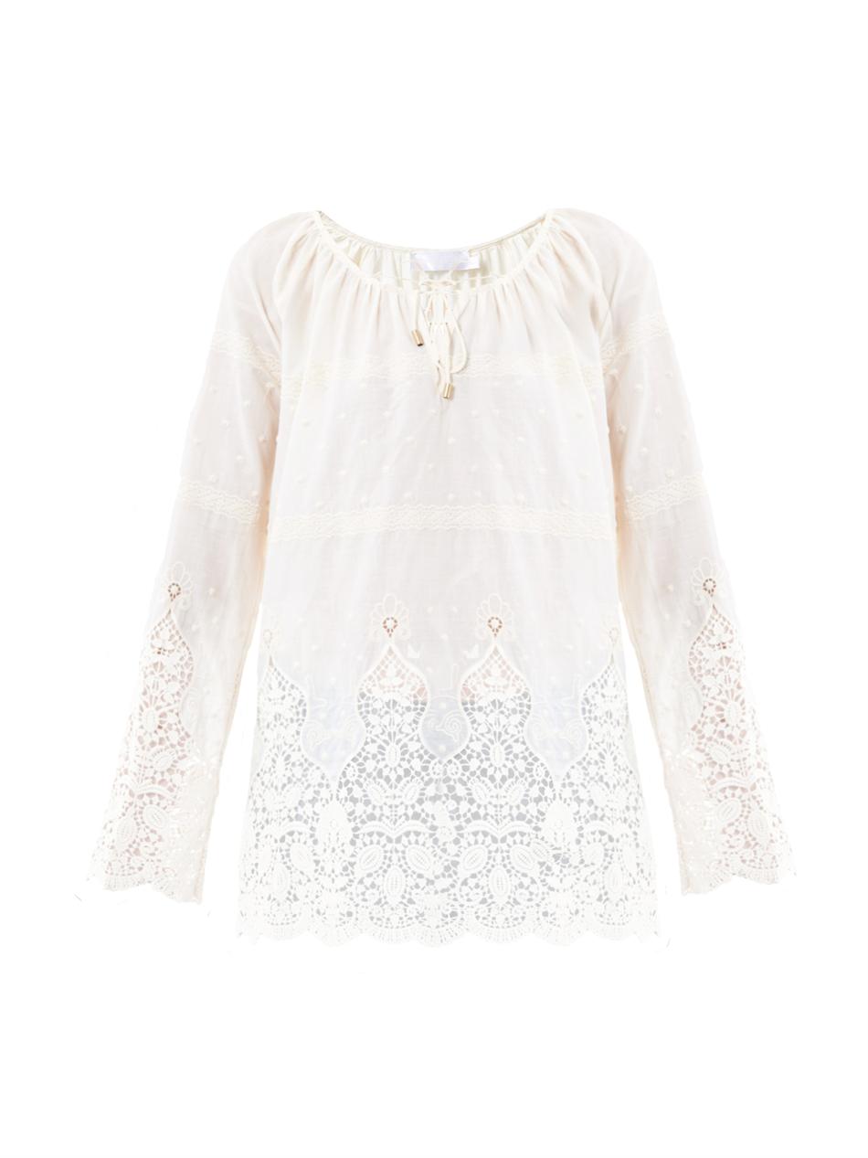 Zimmermann Keeper Embroidered Cover Up in Natural Lyst
