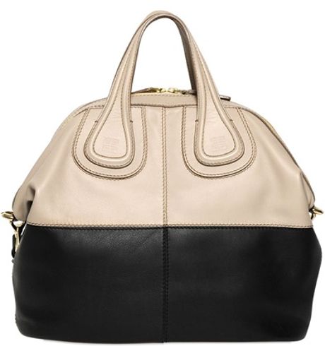 Givenchy Medium Nightingale Two Tone Leather Bag in Beige (BEIGE/BLACK ...